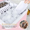image:imageIgloo Portable Ice Maker with Scoop  Ice Maker with LED Control Panel amp 15 Quart Water Tank  Stainless Ice Cube Maker Produces 26 Lbs of Ice in 24 Hours with 9 Large or Small Cubes in 7 MinutesPink