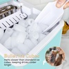 image:imageIgloo Portable Ice Maker with Scoop  Ice Maker with LED Control Panel amp 15 Quart Water Tank  Stainless Ice Cube Maker Produces 26 Lbs of Ice in 24 Hours with 9 Large or Small Cubes in 7 MinutesAqua