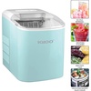 image:imageIgloo Portable Ice Maker with Scoop  Ice Maker with LED Control Panel amp 15 Quart Water Tank  Stainless Ice Cube Maker Produces 26 Lbs of Ice in 24 Hours with 9 Large or Small Cubes in 7 MinutesTurquoise