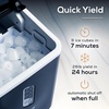 image:imageIgloo Portable Ice Maker with Scoop  Ice Maker with LED Control Panel amp 15 Quart Water Tank  Stainless Ice Cube Maker Produces 26 Lbs of Ice in 24 Hours with 9 Large or Small Cubes in 7 MinutesBlack