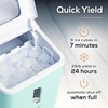 image:imageIgloo Portable Ice Maker with Scoop  Ice Maker with LED Control Panel amp 15 Quart Water Tank  Stainless Ice Cube Maker Produces 26 Lbs of Ice in 24 Hours with 9 Large or Small Cubes in 7 MinutesAqua