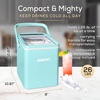 image:imageIgloo Portable Ice Maker with Scoop  Ice Maker with LED Control Panel amp 15 Quart Water Tank  Stainless Ice Cube Maker Produces 26 Lbs of Ice in 24 Hours with 9 Large or Small Cubes in 7 MinutesAqua