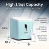 image:imageIgloo Portable Ice Maker with Scoop  Ice Maker with LED Control Panel amp 15 Quart Water Tank  Stainless Ice Cube Maker Produces 26 Lbs of Ice in 24 Hours with 9 Large or Small Cubes in 7 MinutesAqua