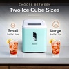 image:imageIgloo Portable Ice Maker with Scoop  Ice Maker with LED Control Panel amp 15 Quart Water Tank  Stainless Ice Cube Maker Produces 26 Lbs of Ice in 24 Hours with 9 Large or Small Cubes in 7 MinutesAqua