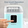 image:imageIgloo Portable Ice Maker with Scoop  Ice Maker with LED Control Panel amp 15 Quart Water Tank  Stainless Ice Cube Maker Produces 26 Lbs of Ice in 24 Hours with 9 Large or Small Cubes in 7 MinutesAqua