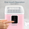 image:imageIgloo Portable Ice Maker with Scoop  Ice Maker with LED Control Panel amp 15 Quart Water Tank  Stainless Ice Cube Maker Produces 26 Lbs of Ice in 24 Hours with 9 Large or Small Cubes in 7 MinutesPink