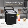 image:imageIgloo Portable Ice Maker with Scoop  Ice Maker with LED Control Panel amp 15 Quart Water Tank  Stainless Ice Cube Maker Produces 26 Lbs of Ice in 24 Hours with 9 Large or Small Cubes in 7 MinutesBlack