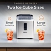 image:imageIgloo Portable Ice Maker with Scoop  Ice Maker with LED Control Panel amp 15 Quart Water Tank  Stainless Ice Cube Maker Produces 26 Lbs of Ice in 24 Hours with 9 Large or Small Cubes in 7 MinutesStainless Steel