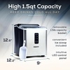 image:imageIgloo Portable Ice Maker with Scoop  Ice Maker with LED Control Panel amp 15 Quart Water Tank  Stainless Ice Cube Maker Produces 26 Lbs of Ice in 24 Hours with 9 Large or Small Cubes in 7 MinutesStainless Steel