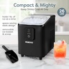 image:imageIgloo Portable Ice Maker with Scoop  Ice Maker with LED Control Panel amp 15 Quart Water Tank  Stainless Ice Cube Maker Produces 26 Lbs of Ice in 24 Hours with 9 Large or Small Cubes in 7 MinutesBlack