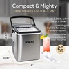 image:imageIgloo Portable Ice Maker with Scoop  Ice Maker with LED Control Panel amp 15 Quart Water Tank  Stainless Ice Cube Maker Produces 26 Lbs of Ice in 24 Hours with 9 Large or Small Cubes in 7 MinutesStainless Steel