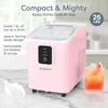 image:imageIgloo Portable Ice Maker with Scoop  Ice Maker with LED Control Panel amp 15 Quart Water Tank  Stainless Ice Cube Maker Produces 26 Lbs of Ice in 24 Hours with 9 Large or Small Cubes in 7 MinutesPink