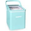 image:imageIgloo Portable Ice Maker with Scoop  Ice Maker with LED Control Panel amp 15 Quart Water Tank  Stainless Ice Cube Maker Produces 26 Lbs of Ice in 24 Hours with 9 Large or Small Cubes in 7 MinutesAqua
