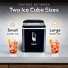 image:imageIgloo Portable Ice Maker with Scoop  Ice Maker with LED Control Panel amp 15 Quart Water Tank  Stainless Ice Cube Maker Produces 26 Lbs of Ice in 24 Hours with 9 Large or Small Cubes in 7 MinutesBlack