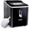 image:imageIgloo Portable Ice Maker with Scoop  Ice Maker with LED Control Panel amp 15 Quart Water Tank  Stainless Ice Cube Maker Produces 26 Lbs of Ice in 24 Hours with 9 Large or Small Cubes in 7 MinutesBlack