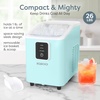 image:imageIgloo Portable Ice Maker with Scoop  Ice Maker with LED Control Panel amp 15 Quart Water Tank  Stainless Ice Cube Maker Produces 26 Lbs of Ice in 24 Hours with 9 Large or Small Cubes in 7 MinutesAqua