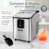 image:imageIgloo Portable Ice Maker with Scoop  Ice Maker with LED Control Panel amp 15 Quart Water Tank  Stainless Ice Cube Maker Produces 26 Lbs of Ice in 24 Hours with 9 Large or Small Cubes in 7 MinutesStainless Steel