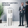 image:imageIgloo Top Loading Water Cooler with Removable Tray amp EnergySaving Features  Water Tower with Hot Cold Temperature Settings Water Dispenser Fits 3 amp 5Gallon Jugs with Child Safety Lock StainlessWhite Stainless