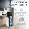 image:imageIgloo Top Loading Water Cooler with Removable Tray amp EnergySaving Features  Water Tower with Hot Cold Temperature Settings Water Dispenser Fits 3 amp 5Gallon Jugs with Child Safety Lock StainlessBlack Stainless