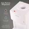 image:imageIgloo Top Loading Water Cooler with Removable Tray amp EnergySaving Features  Water Tower with Hot Cold Temperature Settings Water Dispenser Fits 3 amp 5Gallon Jugs with Child Safety Lock StainlessWhite