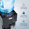 image:imageIgloo Top Loading Water Cooler with Removable Tray amp EnergySaving Features  Water Tower with Hot Cold Temperature Settings Water Dispenser Fits 3 amp 5Gallon Jugs with Child Safety Lock StainlessBlack