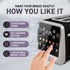 image:imageInspirex Touch Screen Toaster  2 Slice ExtraWide Slots  5 Bread Type and 6 Browning Levels  Defrost Reheat Favorite Single Slot Settings  Stainless SteelBlack