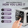 image:imageInspirex Touch Screen Toaster  2 Slice ExtraWide Slots  5 Bread Type and 6 Browning Levels  Defrost Reheat Favorite Single Slot Settings  Stainless SteelStainless Steel