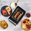 image:imageInspirex Touch Screen Toaster  2 Slice ExtraWide Slots  5 Bread Type and 6 Browning Levels  Defrost Reheat Favorite Single Slot Settings  Stainless SteelBlack