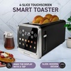 image:imageInspirex Touch Screen Toaster  2 Slice ExtraWide Slots  5 Bread Type and 6 Browning Levels  Defrost Reheat Favorite Single Slot Settings  Stainless SteelBlack