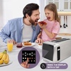 image:imageInspirex Touch Screen Toaster  2 Slice ExtraWide Slots  5 Bread Type and 6 Browning Levels  Defrost Reheat Favorite Single Slot Settings  Stainless SteelStainless Steel