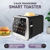 image:imageInspirex Touch Screen Toaster  2 Slice ExtraWide Slots  5 Bread Type and 6 Browning Levels  Defrost Reheat Favorite Single Slot Settings  Stainless SteelBlack