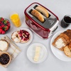 image:imageInspirex Touch Screen Toaster  2 Slice ExtraWide Slots  5 Bread Type and 6 Browning Levels  Defrost Reheat Favorite Single Slot Settings  Stainless SteelRed