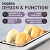 image:imageInspirex Touch Screen Toaster  2 Slice ExtraWide Slots  5 Bread Type and 6 Browning Levels  Defrost Reheat Favorite Single Slot Settings  Stainless SteelStainless Steel