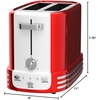 image:imageInspirex Touch Screen Toaster  2 Slice ExtraWide Slots  5 Bread Type and 6 Browning Levels  Defrost Reheat Favorite Single Slot Settings  Stainless SteelRed