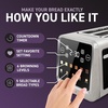 image:imageInspirex Touch Screen Toaster  2 Slice ExtraWide Slots  5 Bread Type and 6 Browning Levels  Defrost Reheat Favorite Single Slot Settings  Stainless SteelStainless Steel