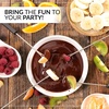 image:imageNostalgia 12Cup Electric Fondue Pot Set for Cheese amp Chocolate  8 ColorCoded Forks Temperature Control  Stainless Steel Kitchen Gadgets and Appliances for Hors dOeuvres and More  AquaAqua