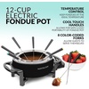 image:imageNostalgia 12Cup Electric Fondue Pot Set for Cheese amp Chocolate  8 ColorCoded Forks Temperature Control  Stainless Steel Kitchen Gadgets and Appliances for Hors dOeuvres and More  AquaBlack