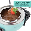 image:imageNostalgia 12Cup Electric Fondue Pot Set for Cheese amp Chocolate  8 ColorCoded Forks Temperature Control  Stainless Steel Kitchen Gadgets and Appliances for Hors dOeuvres and More  AquaAqua
