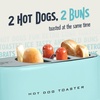 image:imageNostalgia 2 Slot Hot Dog and Bun Toaster with Mini Tongs Retro Hot Dog Toaster Hot Dog Cooker that Works with Chicken Turkey Veggie Links Sausages and Brats Metallic RedClassic