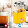 image:imageNostalgia 2 Slot Hot Dog and Bun Toaster with Mini Tongs Retro Hot Dog Toaster Hot Dog Cooker that Works with Chicken Turkey Veggie Links Sausages and Brats Metallic RedYellow