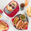 image:imageNostalgia 2 Slot Hot Dog and Bun Toaster with Mini Tongs Retro Hot Dog Toaster Hot Dog Cooker that Works with Chicken Turkey Veggie Links Sausages and Brats Metallic RedRed