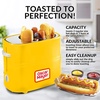 image:imageNostalgia 2 Slot Hot Dog and Bun Toaster with Mini Tongs Retro Hot Dog Toaster Hot Dog Cooker that Works with Chicken Turkey Veggie Links Sausages and Brats Metallic RedYellow
