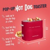 image:imageNostalgia 2 Slot Hot Dog and Bun Toaster with Mini Tongs Retro Hot Dog Toaster Hot Dog Cooker that Works with Chicken Turkey Veggie Links Sausages and Brats Metallic RedRed