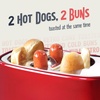 image:imageNostalgia 2 Slot Hot Dog and Bun Toaster with Mini Tongs Retro Hot Dog Toaster Hot Dog Cooker that Works with Chicken Turkey Veggie Links Sausages and Brats Metallic RedMetallic Red