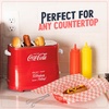 image:imageNostalgia 2 Slot Hot Dog and Bun Toaster with Mini Tongs Retro Hot Dog Toaster Hot Dog Cooker that Works with Chicken Turkey Veggie Links Sausages and Brats Metallic RedHot Dog Toaster