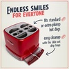 image:imageNostalgia 2 Slot Hot Dog and Bun Toaster with Mini Tongs Retro Hot Dog Toaster Hot Dog Cooker that Works with Chicken Turkey Veggie Links Sausages and Brats Metallic RedRed 4 Slot