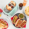 image:imageNostalgia 2 Slot Hot Dog and Bun Toaster with Mini Tongs Retro Hot Dog Toaster Hot Dog Cooker that Works with Chicken Turkey Veggie Links Sausages and Brats Metallic RedClassic