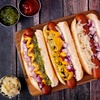 image:imageNostalgia 2 Slot Hot Dog and Bun Toaster with Mini Tongs Retro Hot Dog Toaster Hot Dog Cooker that Works with Chicken Turkey Veggie Links Sausages and Brats Metallic RedRed 4 Slot