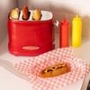 image:imageNostalgia 2 Slot Hot Dog and Bun Toaster with Mini Tongs Retro Hot Dog Toaster Hot Dog Cooker that Works with Chicken Turkey Veggie Links Sausages and Brats Metallic RedMetallic Red