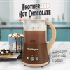 image:imageNostalgia 32 Oz Frother and Hot Chocolate Maker Warm or Cold Milk Foam Includes Cocoa Bomb Mold for Coffees Lattes Cappuccinos BrownBrown